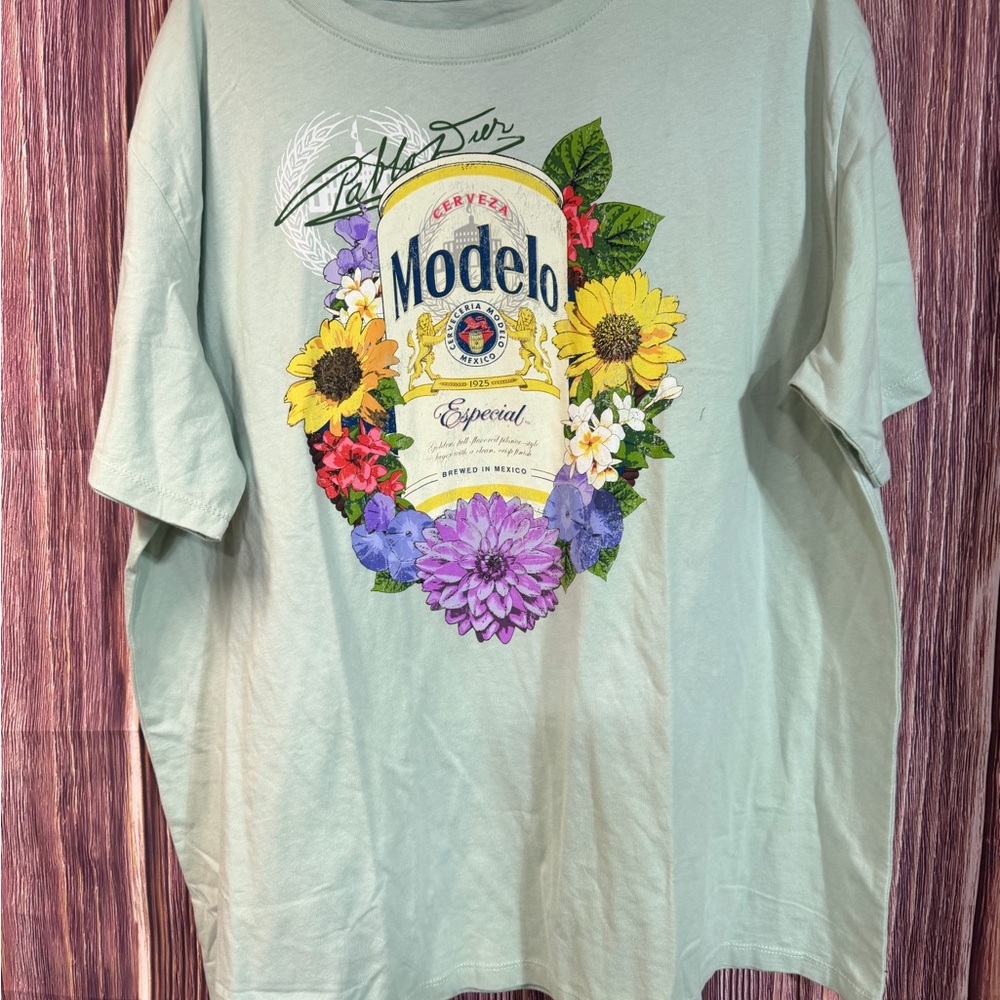 NEW- ModelCo Light Green T-Shirt with Logo